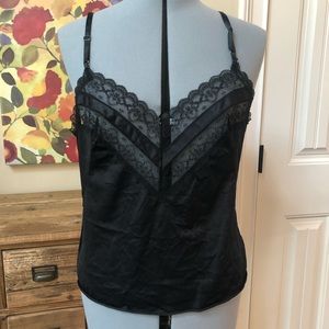 Vintage Vanity Fair Lace Black Camisole S/M?